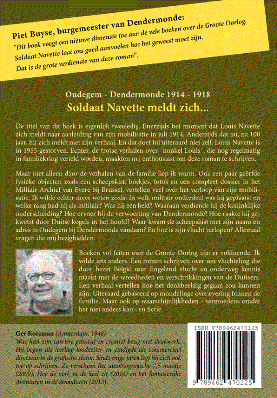 Achterkant van Soldaat Navette meldt zich...