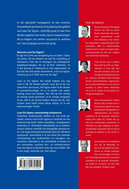 Achterkant van Lean six sigma