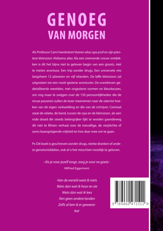 Achterkant van Genoeg van morgen
