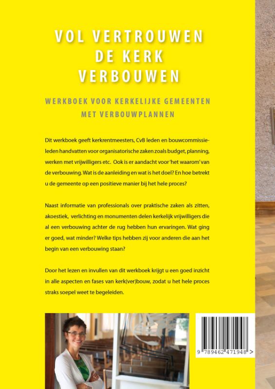 Achterkant van Vol vertrouwen de kerk verbouwen