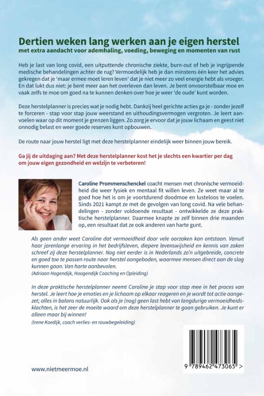 Achterkant van Herstelplanner