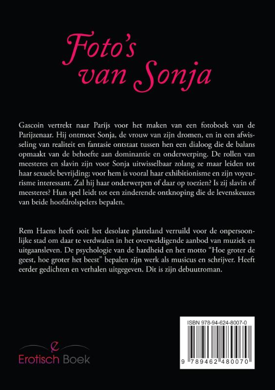 Achterkant van Foto's van Sonja