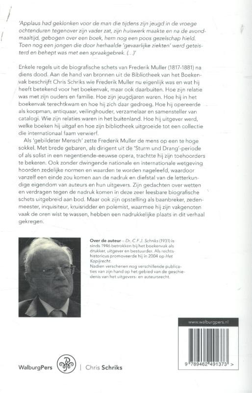 Achterkant van Frederik Muller