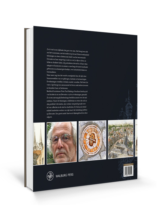 Achterkant van Zie de stad