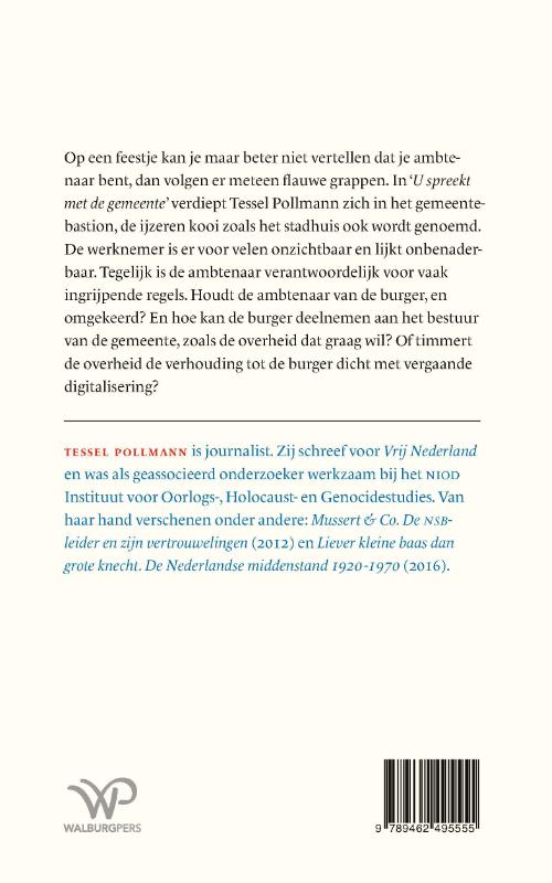 Achterkant van 'U spreekt met de gemeente'