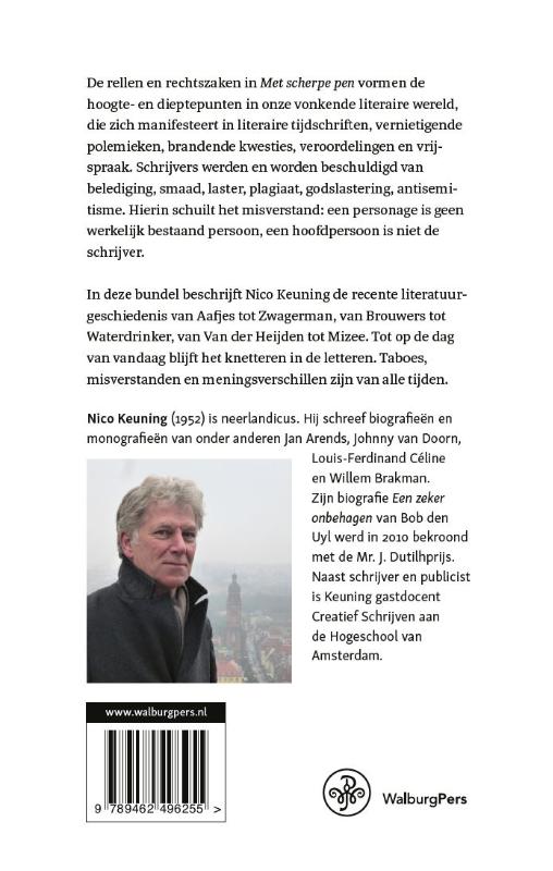 Achterkant van Met scherpe pen