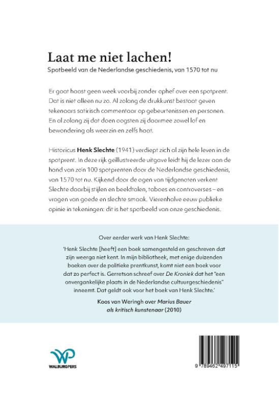 Achterkant van Laat me niet lachen!