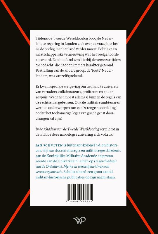 Achterkant van In de schaduw van de Tweede Wereldoorlog
