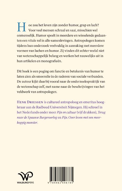 Achterkant van Humor