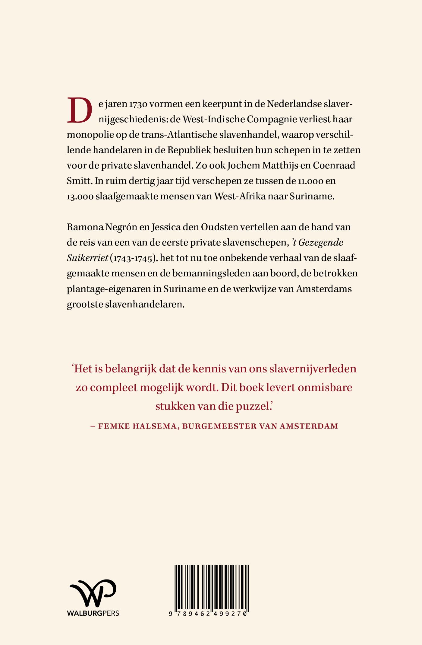 Achterkant van De grootste slavenhandelaren van Amsterdam
