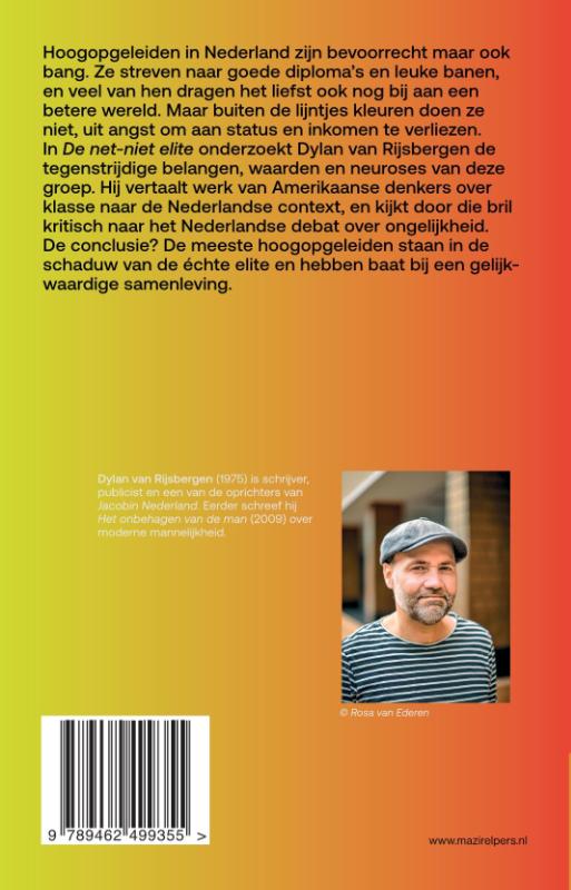 Achterkant van De net-niet elite