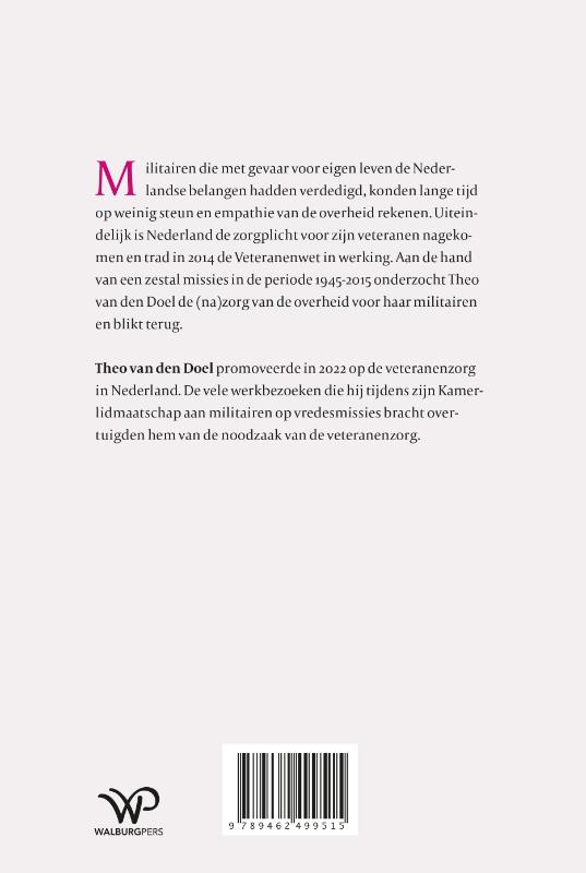 Achterkant van Veteranenzorg 1815-2015