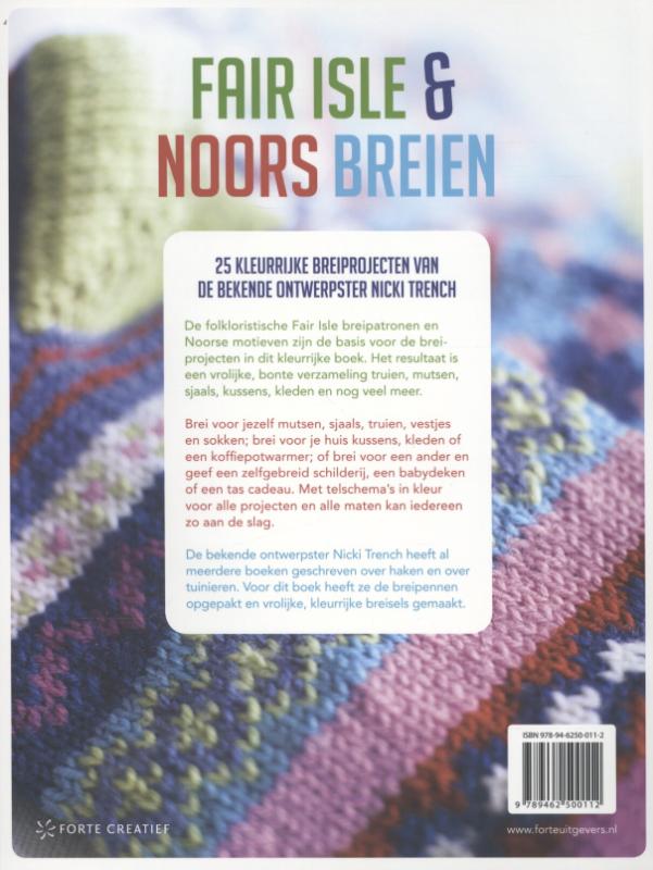 Achterkant van Fair isle en Noors breien