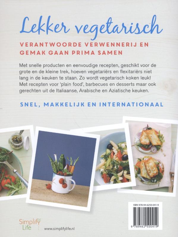 Achterkant van Lekker vegetarisch