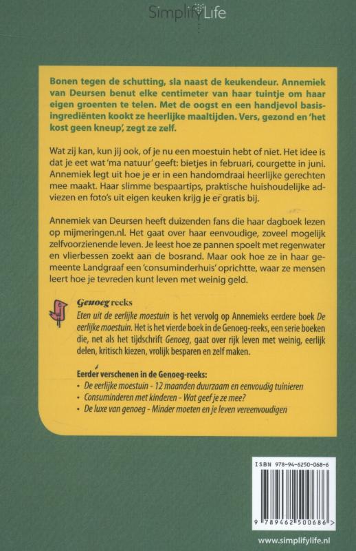 Achterkant van Eten uit de eerlijke moestuin
