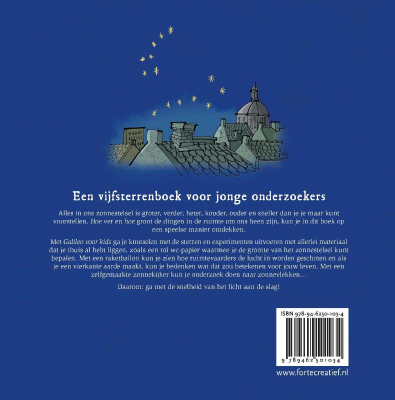 Achterkant van Galileo voor kids