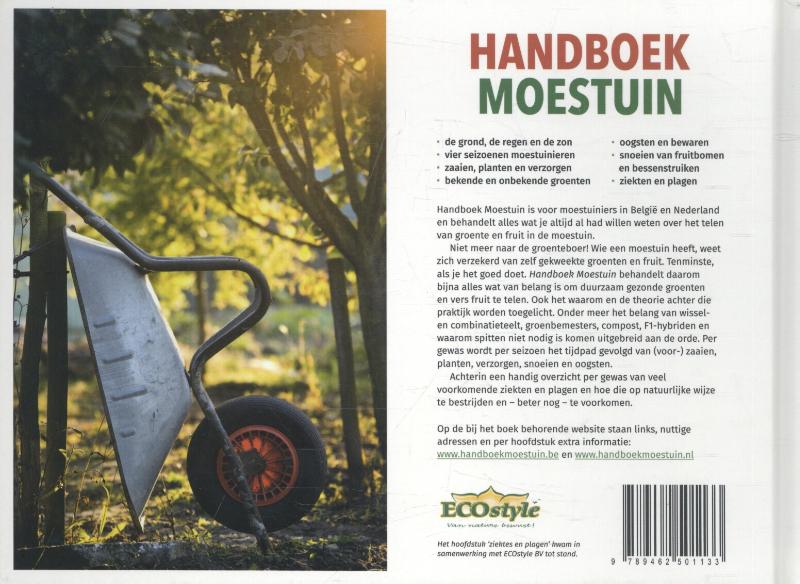 Achterkant van Handboek moestuin