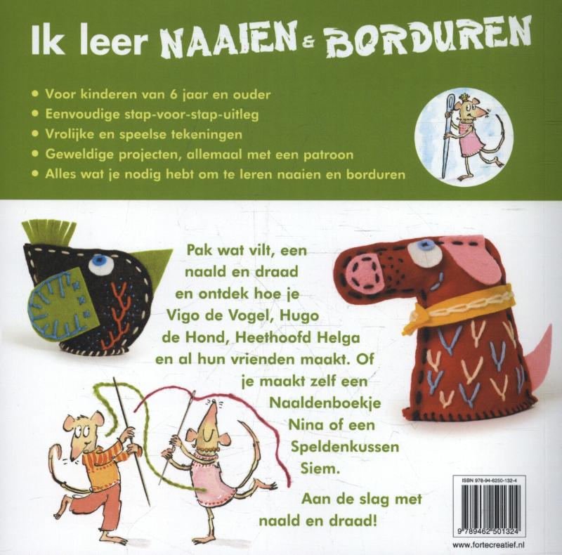 Achterkant van Ik leer naaien en borduren