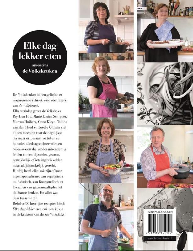Achterkant van Elke dag lekker eten