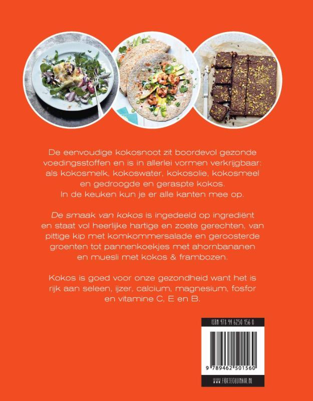 Achterkant van De smaak van kokos