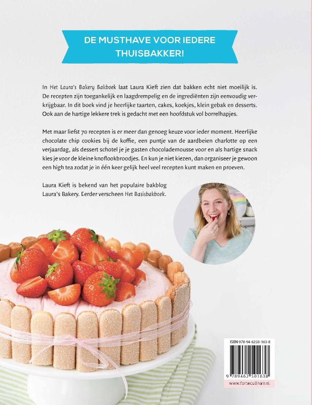 Achterkant van Het Laura’s bakery bakboek