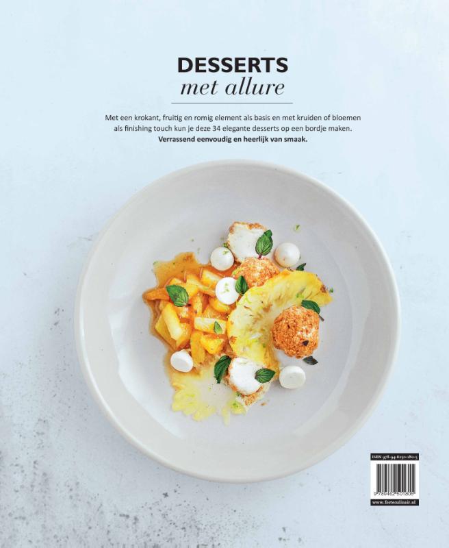 Achterkant van Desserts met allure
