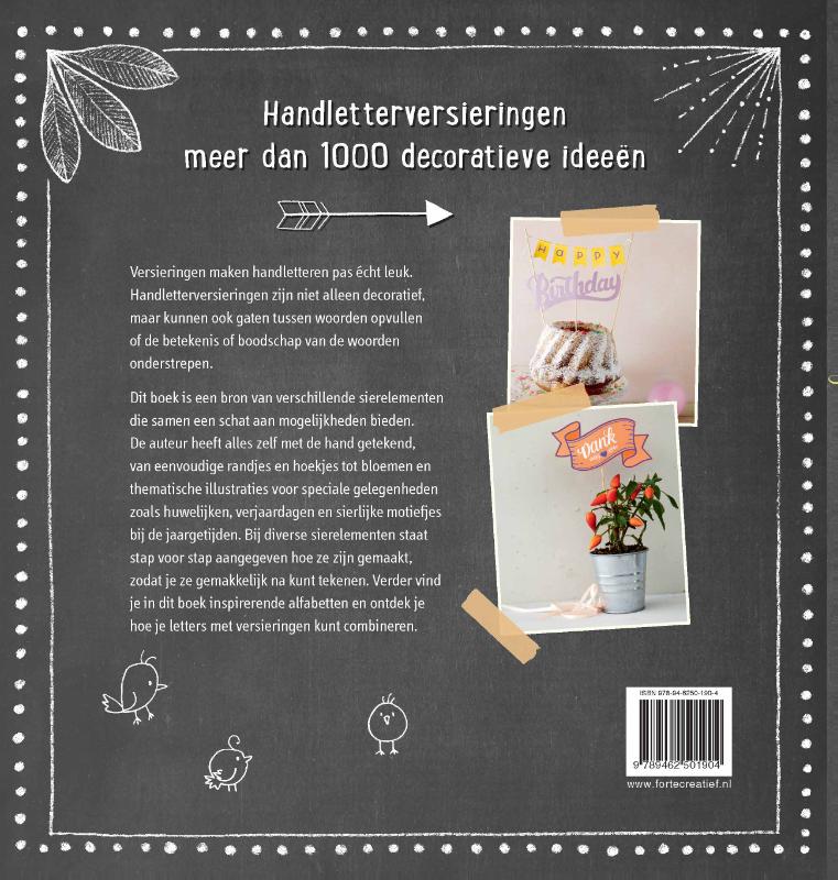 Achterkant van Handletterversieringen