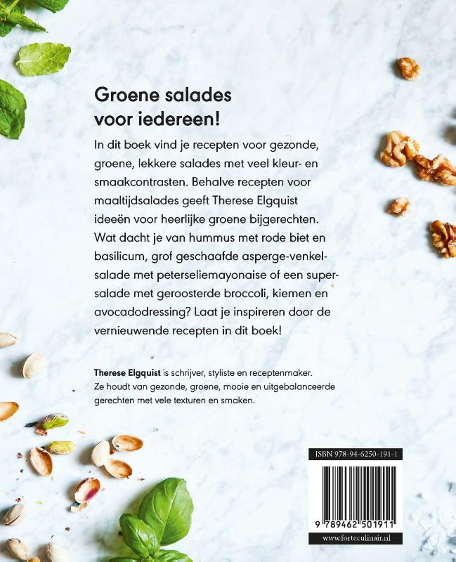 Achterkant van Green salads