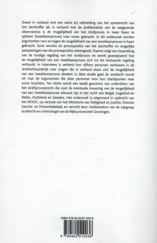 Achterkant van Naar een tweefasenproces?