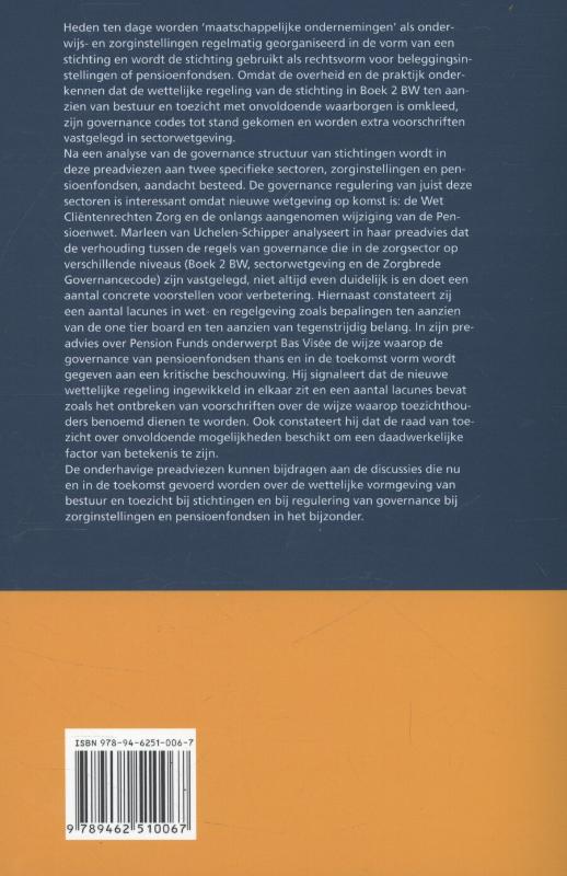 Achterkant van Bestuur en toezicht bij stichtingen