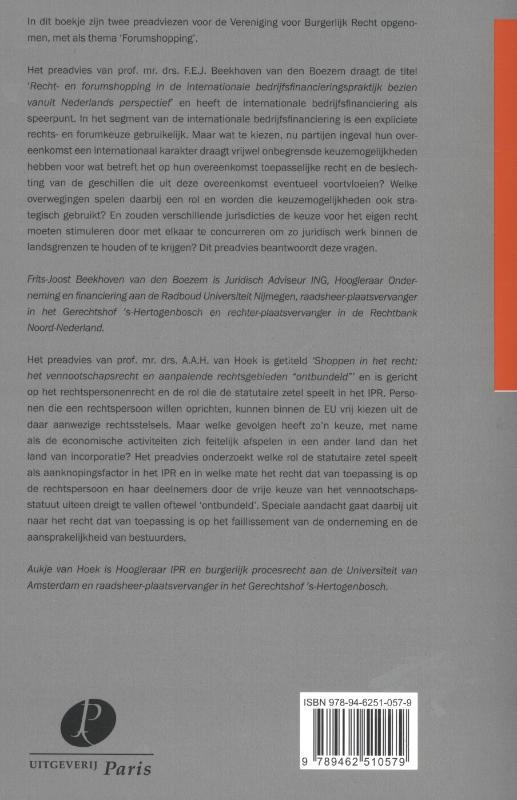Achterkant van Forumshopping