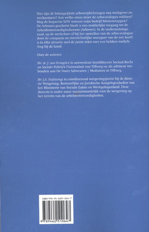 Achterkant van De Arbowet geschetst