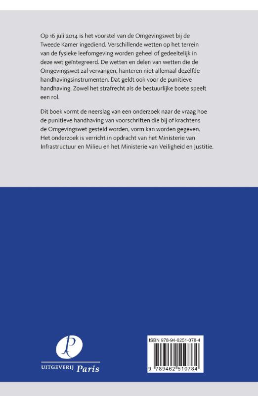 Achterkant van De punitieve handhaving van de omgevingswet
