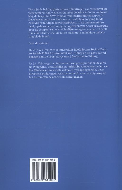 Achterkant van De Arbowet geschetst
