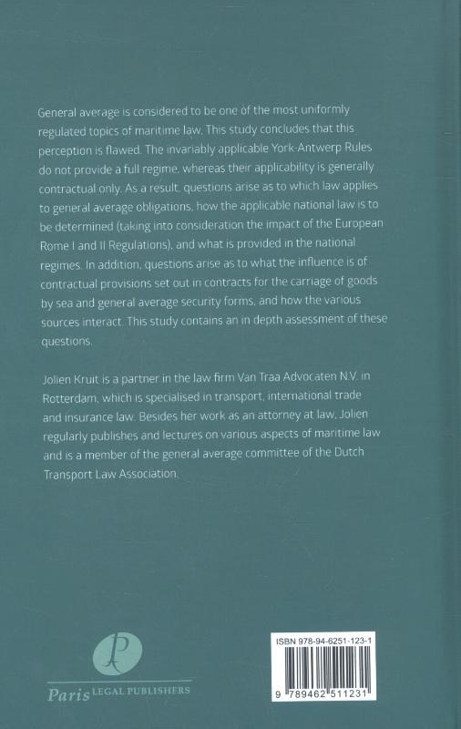 Achterkant van General average, legal basis and applicable law