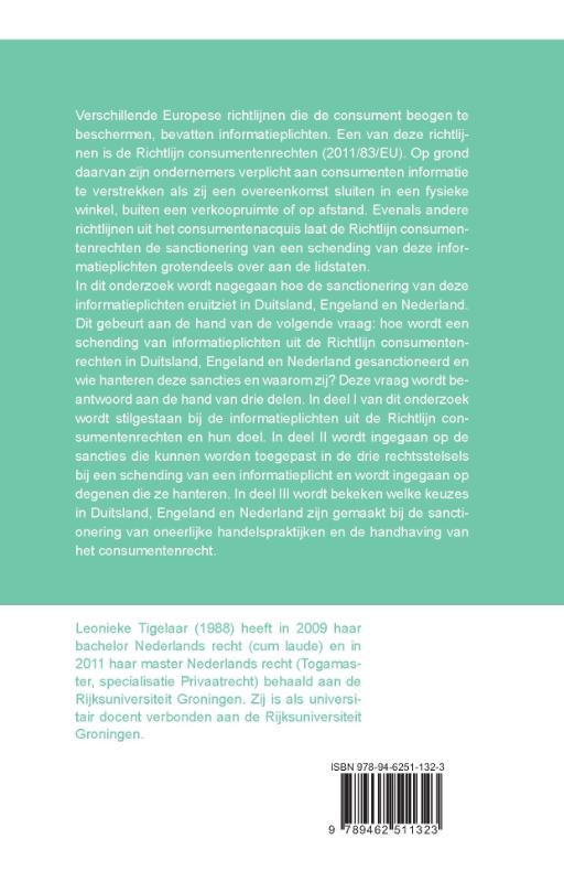 Achterkant van Sanctionering van informatieplichten uit de Richtlijn consumentenrechten