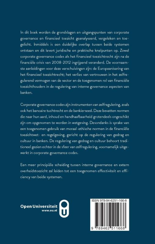 Achterkant van Financiële regulering: de verhouding tussen interne governance en extern toezicht