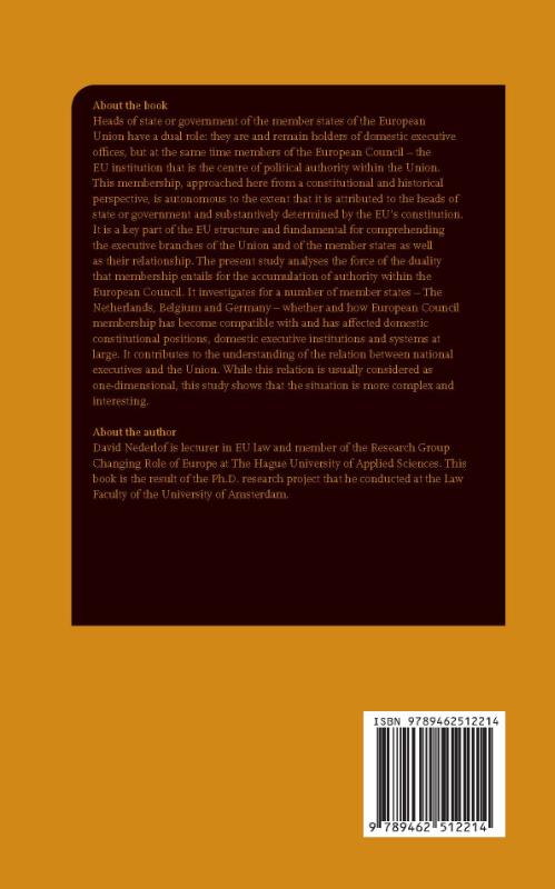 Achterkant van Membership of the European Council in a Constitutional and Historical Perspective