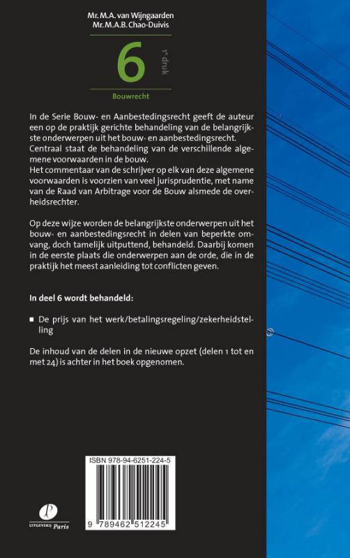 Achterkant van Bouw- en aanbestedingsrecht 6