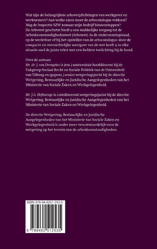 Achterkant van De Arbowet geschetst