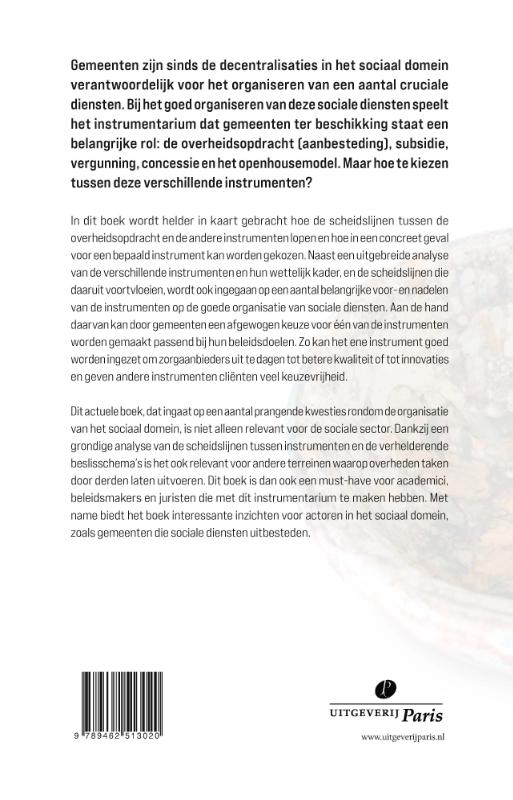 Achterkant van Instrumenten voor het uitbesteden van diensten in het sociaal domein