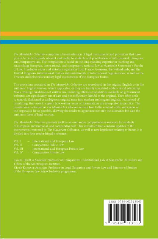 Achterkant van Volume III: International and European Law