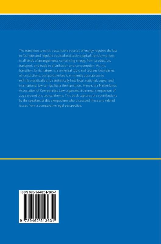 Achterkant van The Energy Transition from a Comparative Perspective
