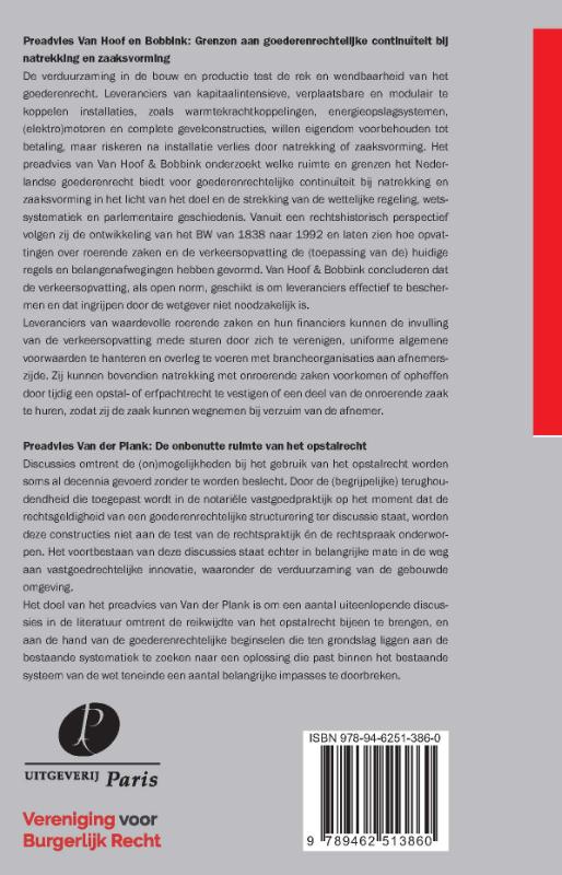 Achterkant van Het BW als flexibel kader voor goederenrechtelijke continuïteit