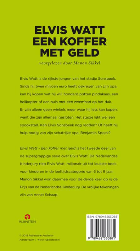Achterkant van Elvis Watt - Een koffer met geld
