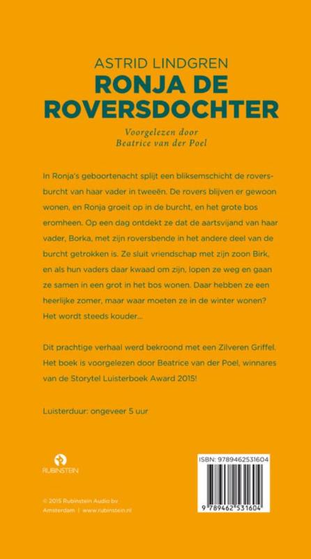 Achterkant van Ronja de roversdochter