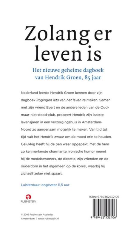 Achterkant van Zolang er leven is