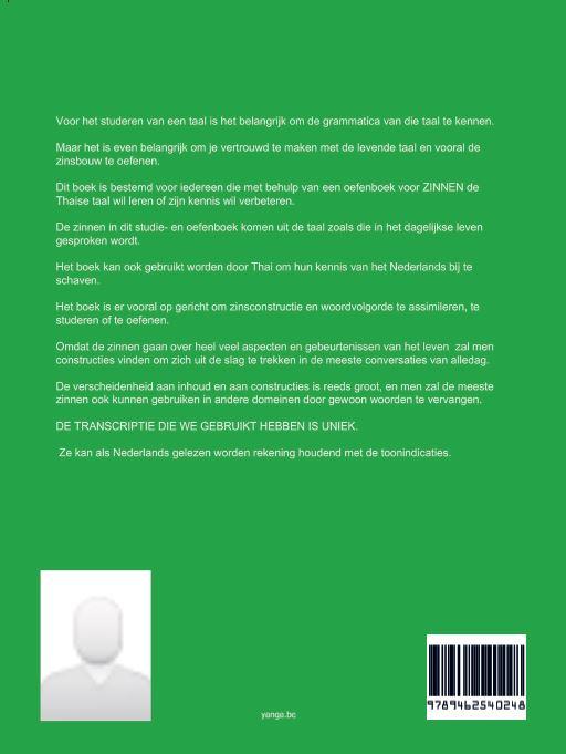 Achterkant van Studie- en oefenboek Thai