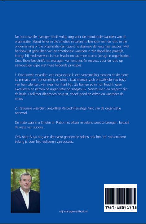 Achterkant van Managen met ratio én emotie