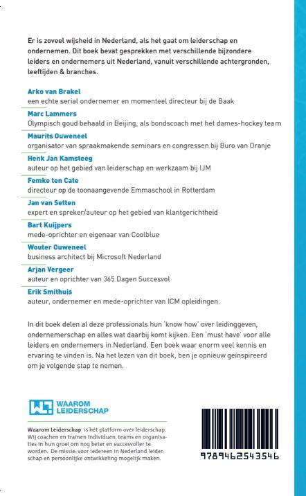 Achterkant van Leiderschap & ondernemen!